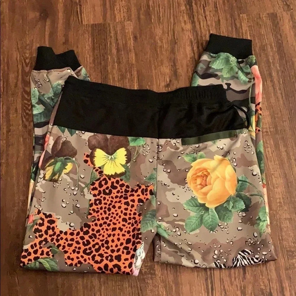 Reason Green Floral  Print Jogger Sweatpants Small NWT - Picture 6 of 9